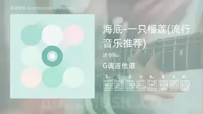 海底-一只榴莲(流行音乐推荐)吉他谱G调 达令liu 简单版
