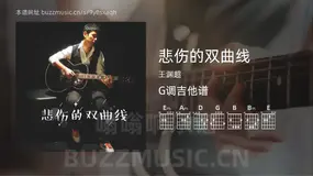 悲伤的双曲线 王渊超 吉他谱G调简单版