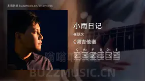 小雨日记 崔跃文 吉他谱C调简单版