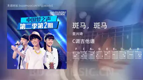斑马，斑马 姜兴琦 吉他谱C调简单版