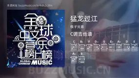 猛龙过江吉他谱C调 筷子兄弟 简单版