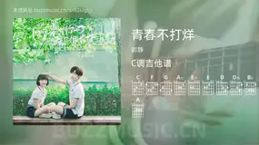 青春不打烊 郭静 吉他谱C调简单版
