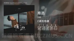 难逃 万豹 吉他谱C调简单版