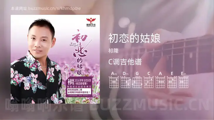 初恋的姑娘 祁隆 吉他谱C调简单版