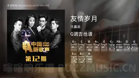 友情岁月吉他谱G调 汪晨蕊 简单版