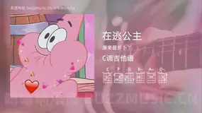 在逃公主 原来是萝卜丫 吉他谱C调简单版