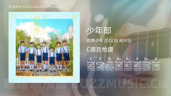少年郎 优秀少年 (GOOD BOYS) 吉他谱C调简单版
