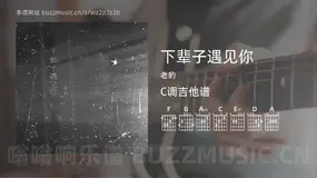 下辈子遇见你吉他谱C调 老豹 简单版