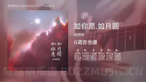 如你愿.如月圆 谷柏杉 吉他谱G调简单版