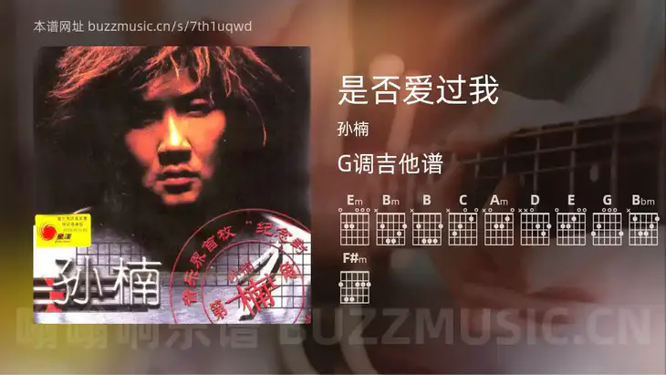 是否爱过我 孙楠 吉他谱G调简单版