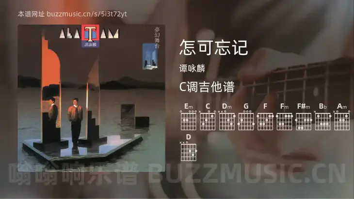 怎可忘记吉他谱C调 谭咏麟 简单版