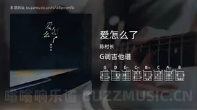 爱怎么了 陈村长 吉他谱G调简单版