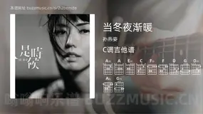 当冬夜渐暖 孙燕姿 吉他谱C调简单版