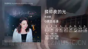 揉碎夜的光 代诗琪 吉他谱G调简单版