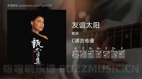 友谊太阳 甄妮 吉他谱C调简单版