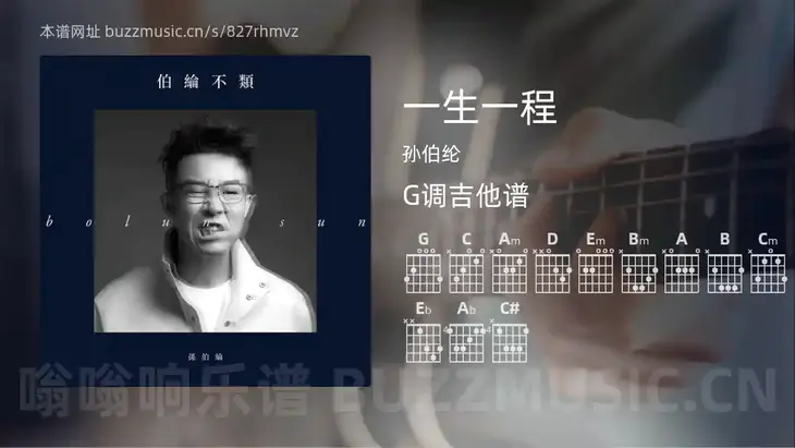 一生一程吉他谱G调 孙伯纶 简单版