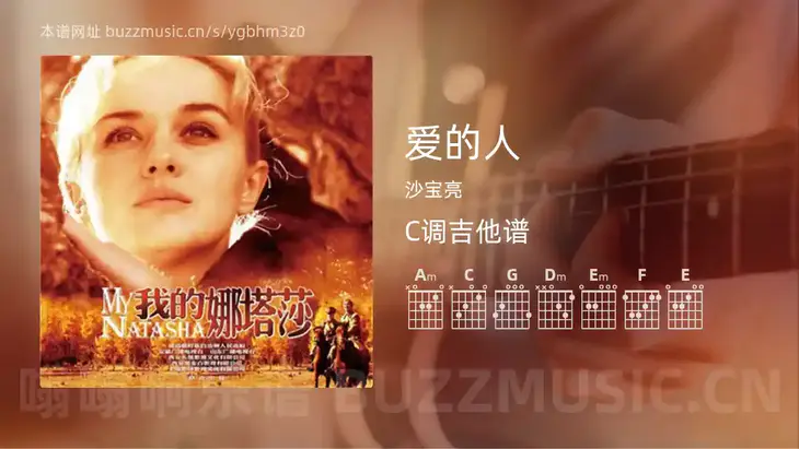 爱的人 沙宝亮 吉他谱C调简单版