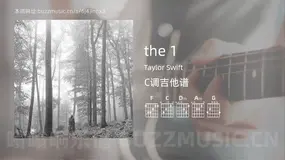 the 1 Taylor Swift 吉他谱C调简单版