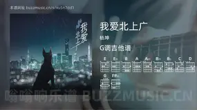 我爱北上广 杨坤 吉他谱G调简单版