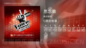 思念谁 帕尔哈提 吉他谱C调简单版