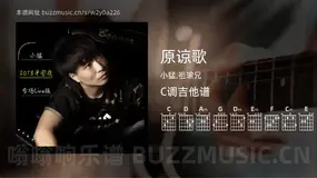原谅歌吉他谱C调 小猛,祖瑜兄 简单版