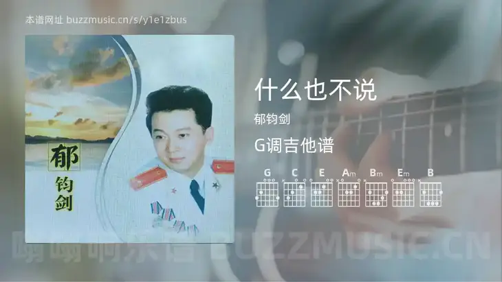 什么也不说 郁钧剑 吉他谱G调简单版
