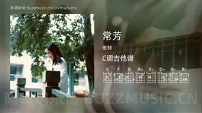 常芳 张帅 吉他谱C调简单版