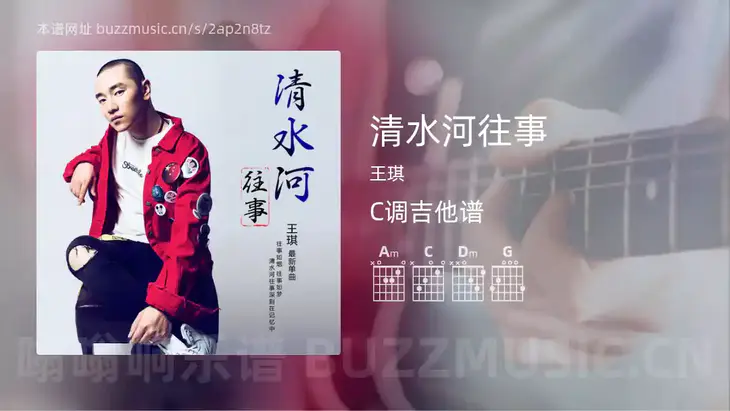 清水河往事 王琪 吉他谱C调简单版
