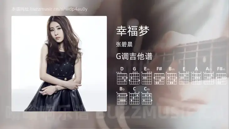 幸福梦 张碧晨 吉他谱G调简单版