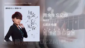 用余生忘记你吉他谱G调 魏佳艺 简单版