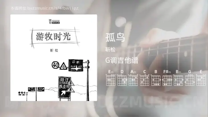孤鸟 靳松 吉他谱G调简单版