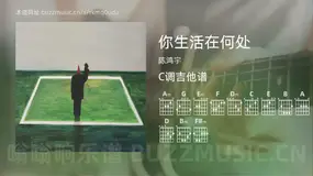 你生活在何处 陈鸿宇 吉他谱C调简单版
