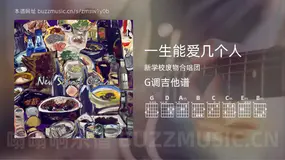 一生能爱几个人 新学校废物合唱团 吉他谱G调简单版