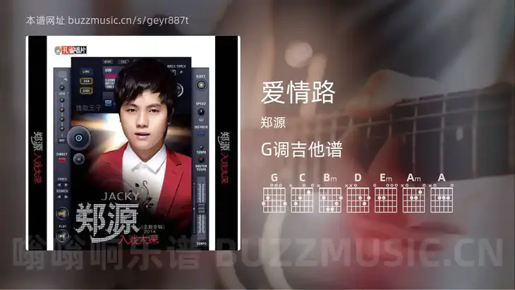 爱情路 郑源 吉他谱G调简单版
