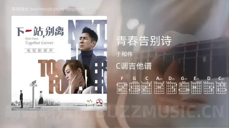 青春告别诗 于和伟 吉他谱C调简单版