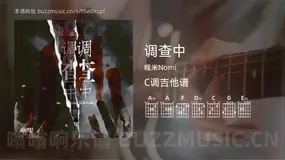 调查中吉他谱C调 糯米Nomi 简单版