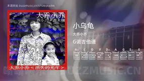 小乌龟 大乔小乔 吉他谱G调简单版