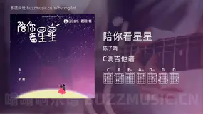 陪你看星星 陈子晴 吉他谱C调简单版