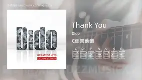 Thank You Dido 吉他谱C调简单版