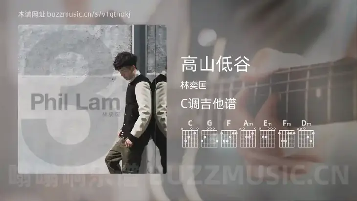 高山低谷 林奕匡 吉他谱C调简单版