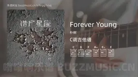 Forever Young 朴树 吉他谱C调简单版