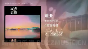 迪亚 老狼,痛仰乐队 吉他谱C调简单版