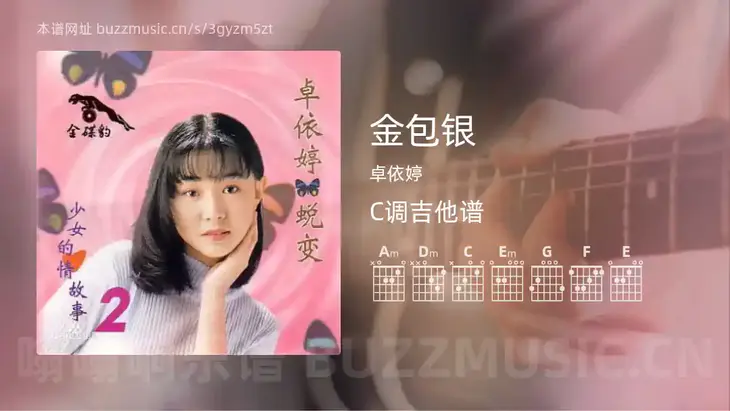 金包银吉他谱C调 卓依婷 简单版