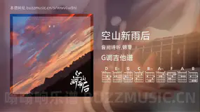 空山新雨后 音阙诗听,锦零 吉他谱G调简单版