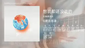 想说却还没说的 对角巷乐队 吉他谱G调简单版