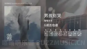 男孩别哭 海龟先生 吉他谱G调简单版