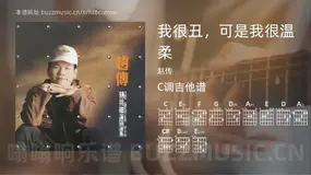 我很丑，可是我很温柔吉他谱C调 赵传 简单版