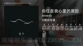 你住在我心里的原因 鹿先森乐队 吉他谱G调简单版