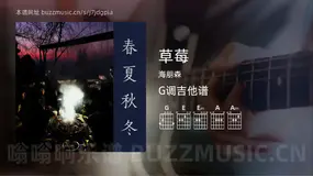 草莓 海朋森 吉他谱G调简单版