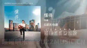 懂得吉他谱G调 李健 简单版
